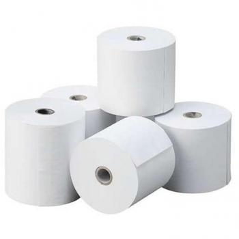 Pack 8 Rollos de Papel Térmico 80x80x12 mm y Pack 10 Rollo 57x35x12 mm para TPV, Datáfonos, Compatibles con Todas las Impresoras Térmicas