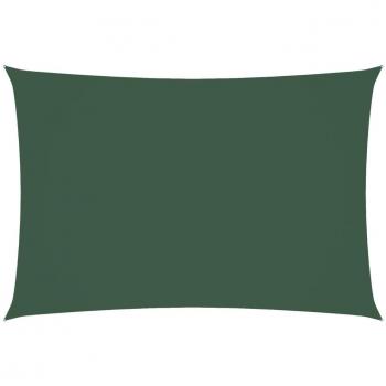 Toldo de vela rectangular tela Oxford verde oscuro 3x5 m