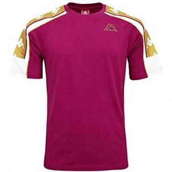 Kappa Arset 222 Banda Camiseta, Hombre, Granate, S