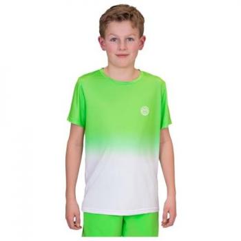 Camiseta de Manga Corta Bidi Badu Crew Gradiant Verde Neón Blanco Junior 128 cm