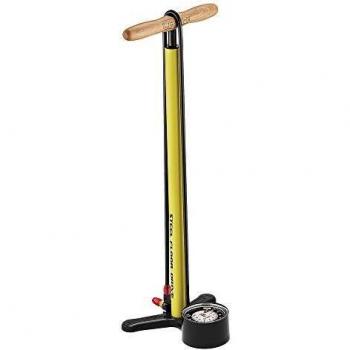 Bomba de accionamiento de piso de acero lezyne amarillo brillante