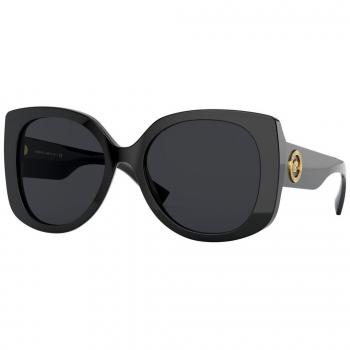 Versace VE4387F Asian Fit GB1/87 Gafas de Sol para Mujer Negras 56 Lentes