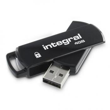 Integral Secure 360, 4GB 4GB USB 2.0 Negro unidad flash USB - Memoria USB