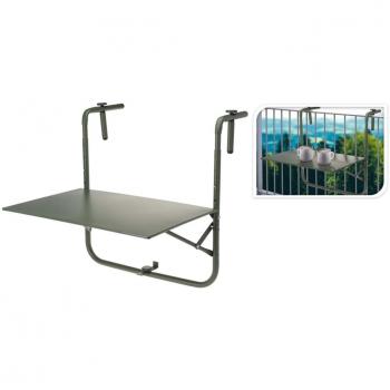 Mesa balconera 60x43 cm verde - Fabricada en acero de alta calidad, apta para balcón
