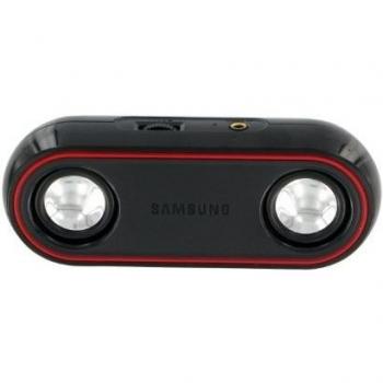 Samsung SP-100 - Altavoz para dispositivos portátiles con cable y clavija de 3,5 mm, color negro [product