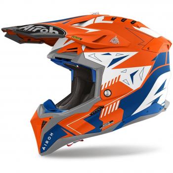 Airoh Casco de Cross Aviator 3 Spin Naranja Mate Flúor XXL