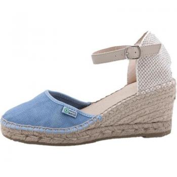 Sandalias de Mujer NATURAL WORLD 50-LUZ CUNA YUTE 5 CM TIRA AIR BLUE