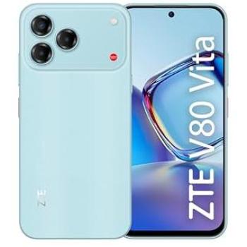 Smartphone ZTE V80 Vita 4G, 6.75, 4GB RAM, 256GB, Cámara Triple 50MP, Batería 5000mAh, Android, Color Cian