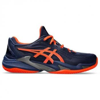 Zapatillas ASICS Court FF 3 para Tierra Batida - Azul Oscuro y Naranja, Confort y Estabilidad Superior
