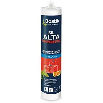 Bostik Negro Silicona Neutra Resistente A Altas SIL Temperature 300ºC Cartucho 300 ml