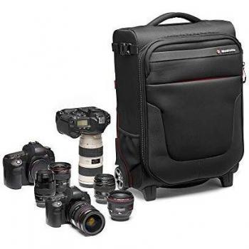 Manfrotto MB PL-RL-A50 Reloader Air-50 PL Maleta con Ruedas para Cámaras DSLR, Reflex, CSC Premium, para hasta 2 Cámaras y Varias Lentes, Bolsillo para PC de 15 y un Bolsillo para Documentos - Negro