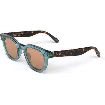 Retrosuperfuture 2yk Sure Col. Knob Unisex Round Light Blue Vintage Style Sunglasses, Multicolor, Size: 48 MM