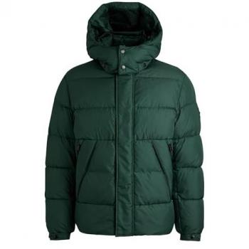 BOSS Corbinian Hooded Padded Jacket for Men, Size 50, Dark Green