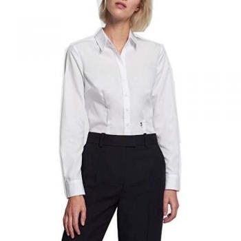 Blusa Hemd 1/1 Slim Fit Sin Cuello 100% Algodón Azul Medio