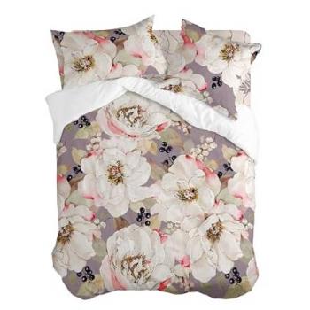 Funda Nórdica HappyFriday White Peonies Multicolor 200 x 200 cm, 100% Algodón, Calidad de 200