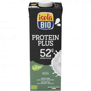 BEBIDA VEGETAL SOJA PROTEIN PLUS BIO 1 L - Isola Bio, bebida vegetal, orgánica, rica en proteínas de soja, sin lactosa, sin gluten, envase de 1 litro