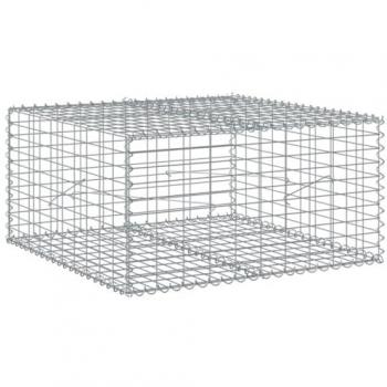 vidaXL Gabion Basket with Cover 100x100x50 cm Galvanised Iron