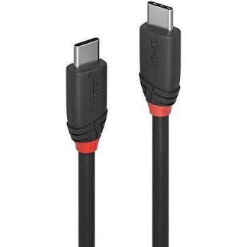 Lindy 36905 Cable USB Tipo C, 0.5 metros, USB 3.2 Gen 1 (3.1 Gen 1), Color Negro