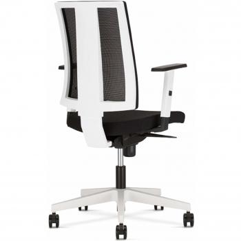Silla de Oficina Cózar en Blanco y Negro con Respaldo de Malla y Asiento Bali