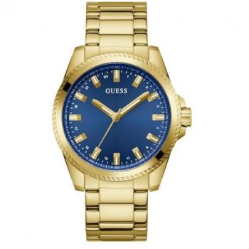 Guess Champ Gold Blue Quartz Watch for Men - One Size
