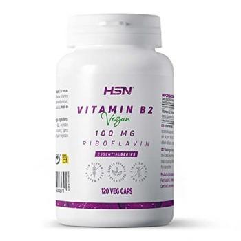 Vitamina B2 (Riboflavina) 100mg - 120 Cápsulas Vegetales, Alta Concentración, No-GMO, Vegano, Sin Gluten