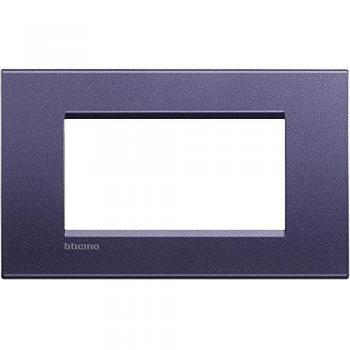 Placa embellecedora 4 módulos centrados Livinglight Club BTICINO LNA4804CB
