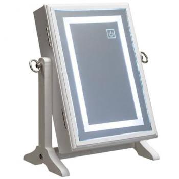 Armario de joyería LED Atmosphera - madera blanca - 26x35 cm