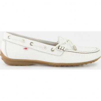 Fluchos - Mocasines de mujer en piel con detalle de pasa lazos y suela de goma