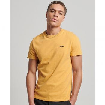 Camiseta de Hombre Superdry de Algodón Orgánico con Micrologotipo Esencial Color Amarillo Talla XXL
