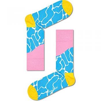 Calcetines Unisex Happy Socks Protect el Delfín del Río Indus - Blanco, Amarillo, Azul Claro - Talla: 41-46