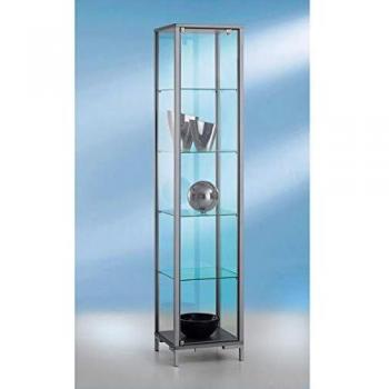 Vitrina de columna LINK con 4 baldas y puerta abatible, dimensiones HxBxT 1860 x 400 x 400 mm