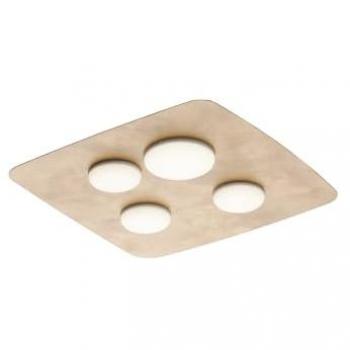 Plafón de Techo Natural Laqueado Oro con 2700 Lúmenes y Difusores LED en Silicona