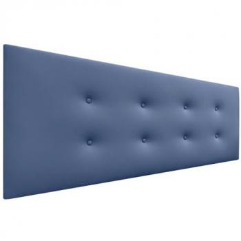 Cabecero Tapizado de Polipiel Aqualine Pro con 2 Hileras de Botones en Azul (135x50cm, para Camas 120/135/140)