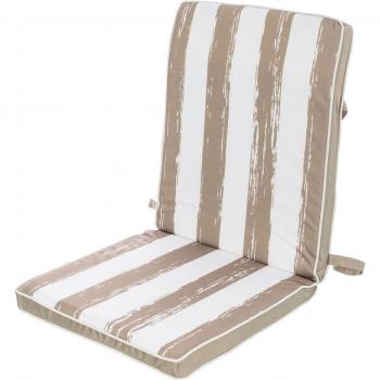 Cojín para sillas Rayas 90 x 40 x 4 cm Beige