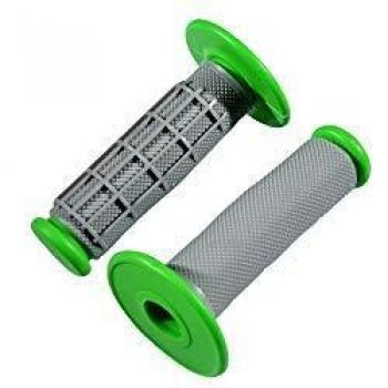 Puños de Motocross Gris/Verde con Diseño Ergonómico