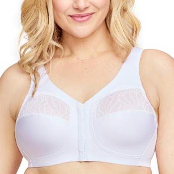 Glamorise MagicLift Front Closure Wireless Bra for Natural Shape - White
