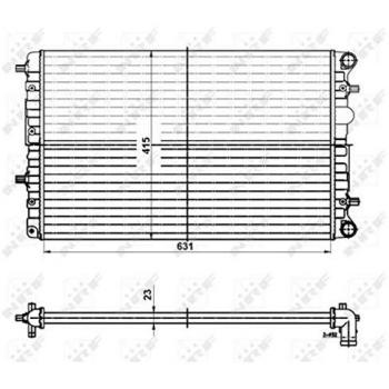 Radiador de refrigeración del motor NRF 50141, tipo: radiador, características: diseño eficiente para la disipación de calor, fabricado con materiales de alta calidad, compatible con múltiples modelos de vehículos, fácil instalación y mantenimient