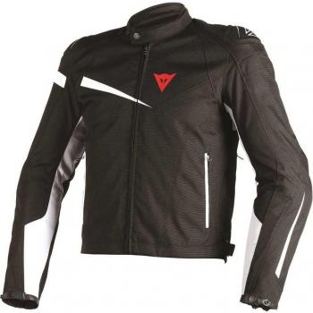 Dainese-VELOSTER TEX Chaqueta, Negro/Negro/Blanco, Talla 58
