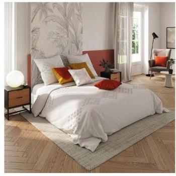 Juego de Cama Capitoné Marfil 100% Algodón Suave y Duradero 240 x 220 cm