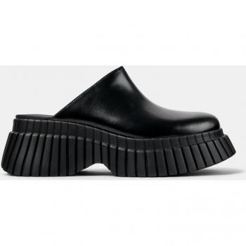 CAMPER BCN - Women's Black Smooth Leather Clogs in Size 41 and Size 10