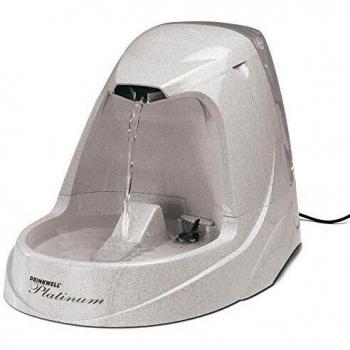 PetSafe - Fuente de agua en cascada Drinkwell Platinum 5L para perros y gatos - Dispensador de agua para mascotas - Flujo ajustable - Retiene olores y bacterias - Fácil de limpiar