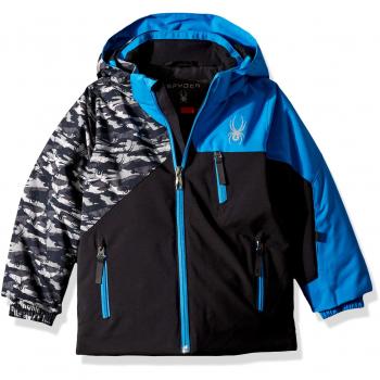 Spyder Mini Ambush Chaqueta, Niños, Azul/Negro, 4