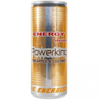 Bebida Energética POWERKING PINEAPPLE AND COCONUT 24 latas x 250ml