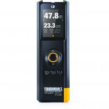 Medidor Láser Digital ToughBuilt 50m con Zoom de Cámara TB-H2-LM-M50-BT