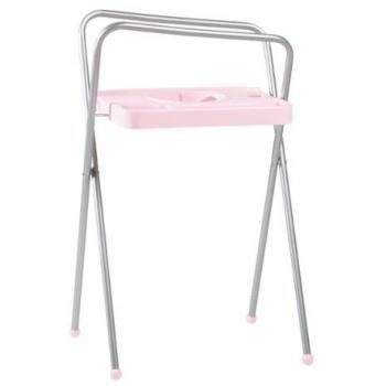 Bébé-Jou 230105AB - Soporte de bañera de aluminio, 103 cm, con bandeja, color rosa
