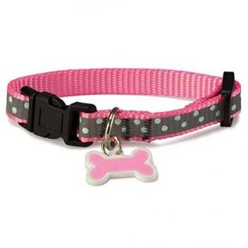Collar perro reflectante rosa - 1 x 15/22 cm