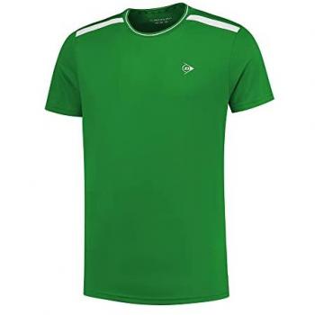 Camiseta de Manga Corta Dunlop Crew para Hombre - Verde y Blanco, XXL