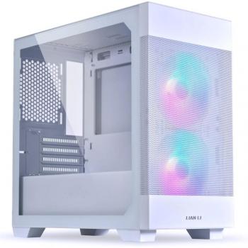 Lian Li Lancool 205M Mesh Snow Micro-ATX Tower White with Tempered Glass Side Panel, RGB Front Panel, USB 3.0