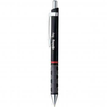 Rotring Tikky bolígrafo ligero con agarre de goma, cuerpo negro