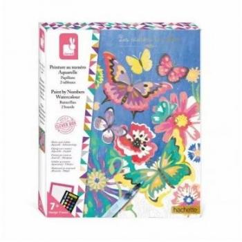 Pintura por números acuarela mariposas - Pergamino
